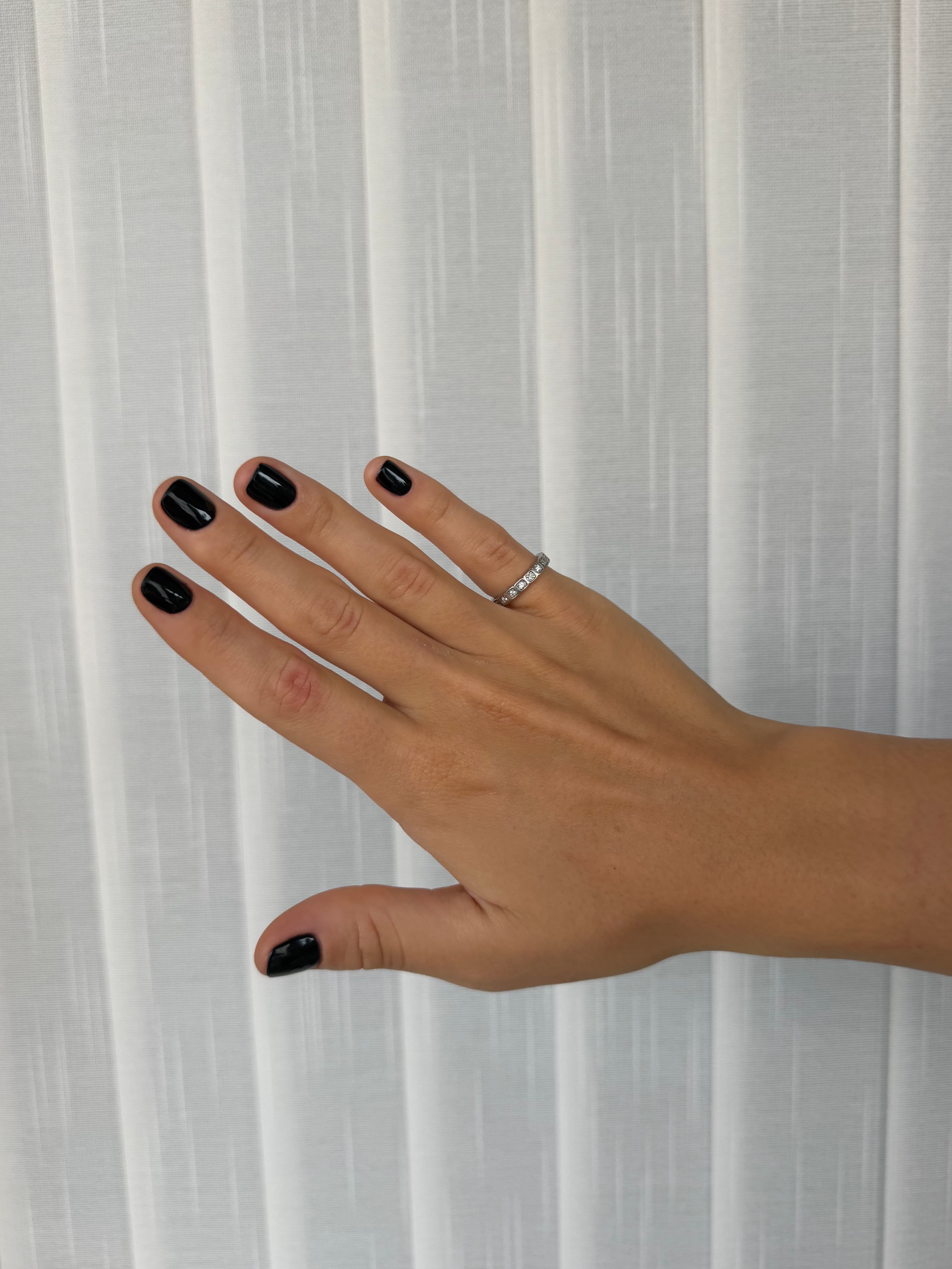 Anillo brillo cuadrado