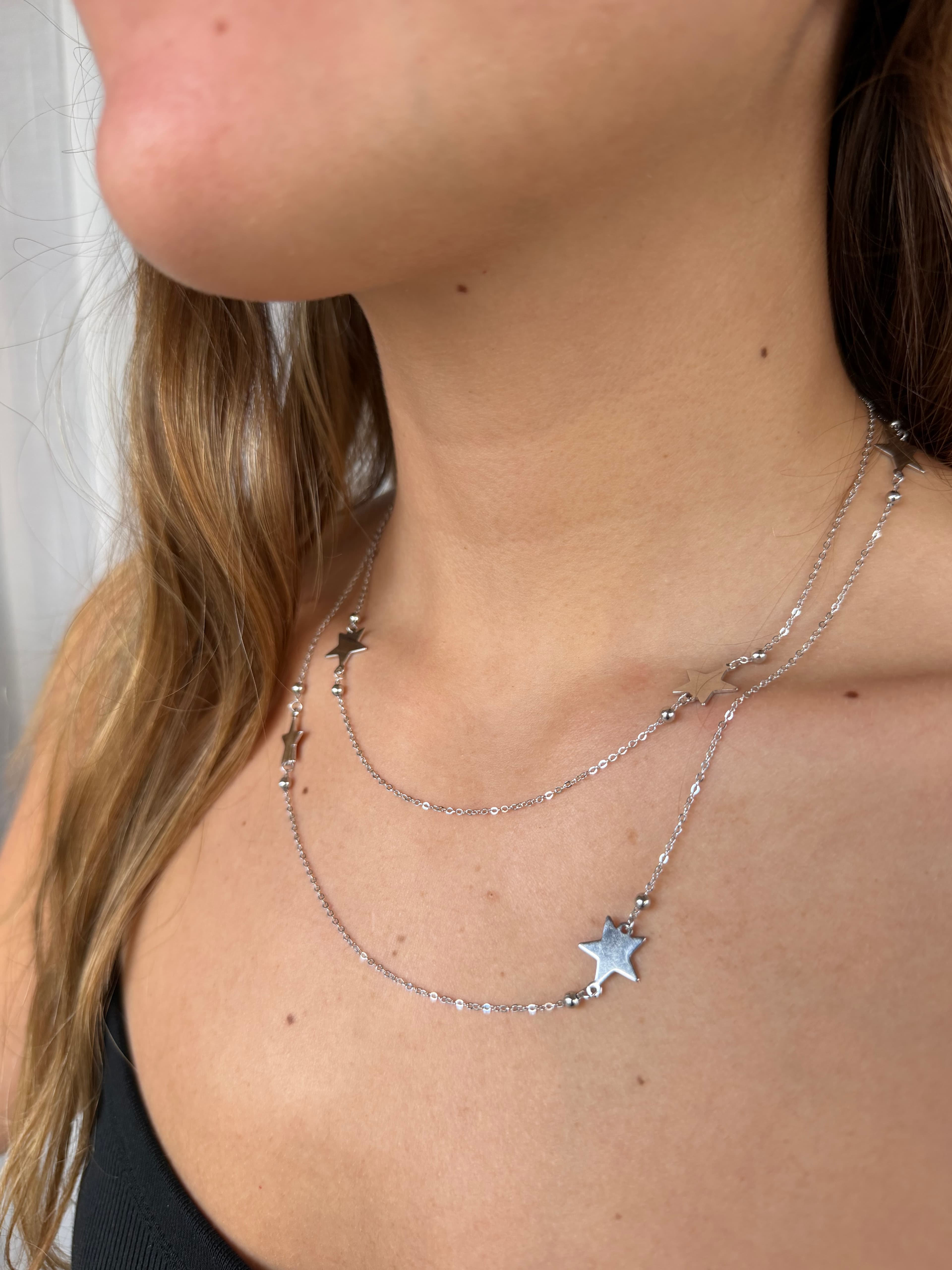 Collar doble estrellas